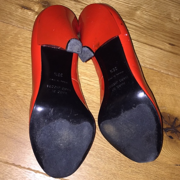 Marc by Marc Jacobs Orange-Red Patent Heels - Picture 7 of 8